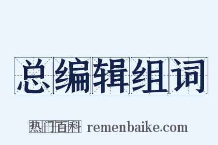 总编辑组词是什么意思的图片